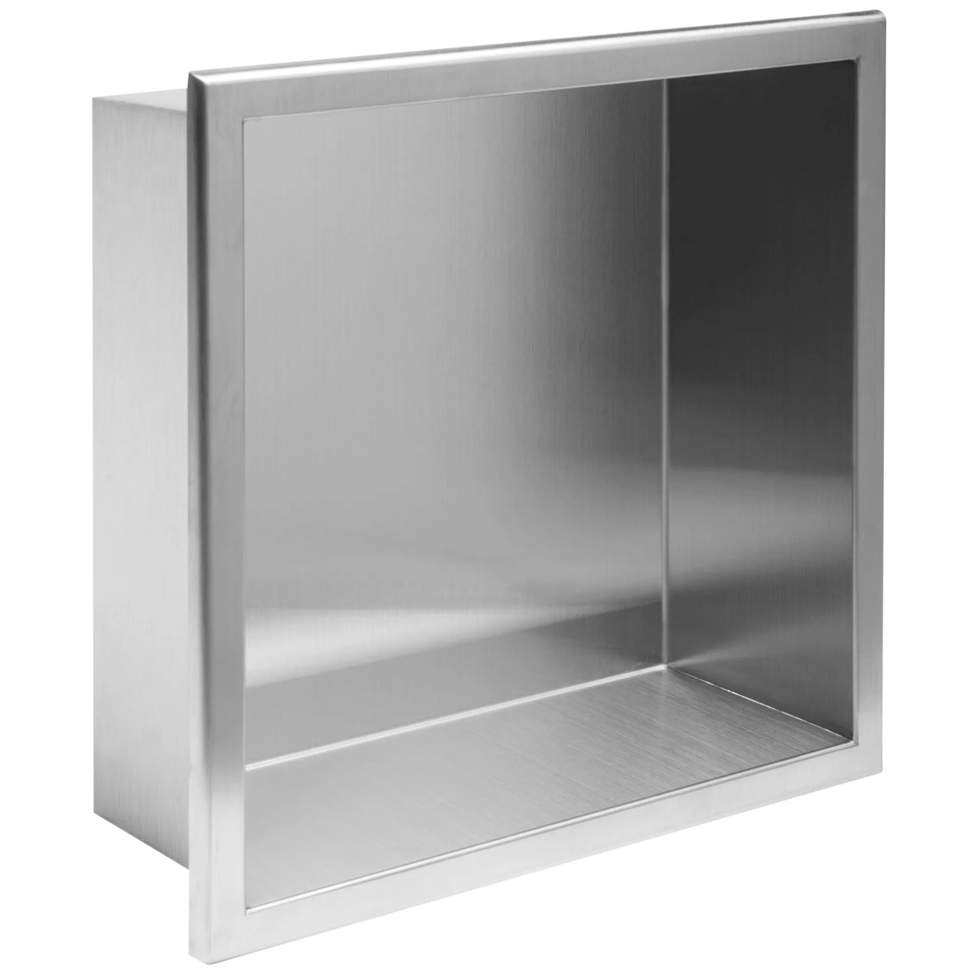 REA indbygget badeværelseshylde 1 30x30x10 Børstet stål, 10x30x30cm