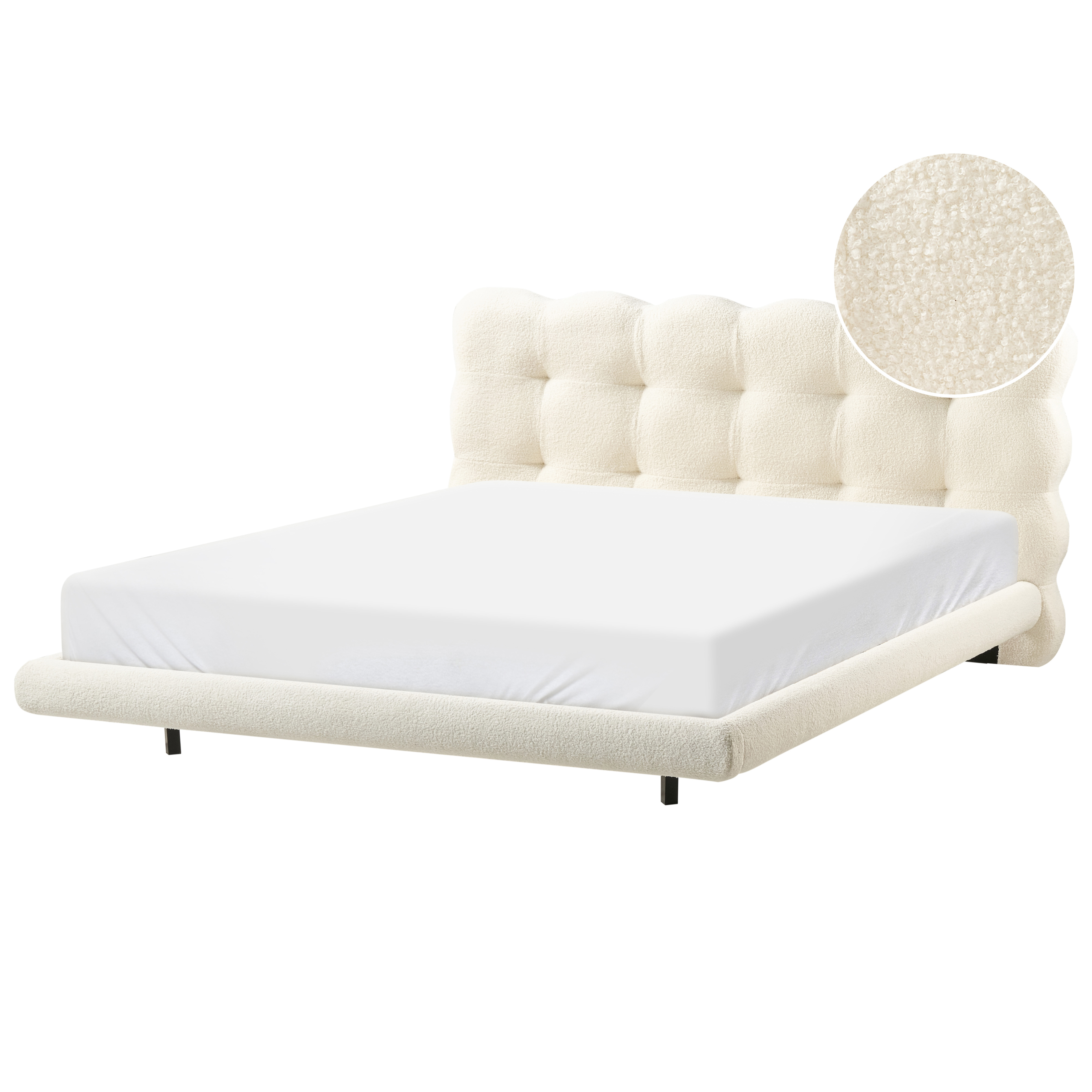 Seng Boucle SOULISSE 160 x 200 cm Cremehvid