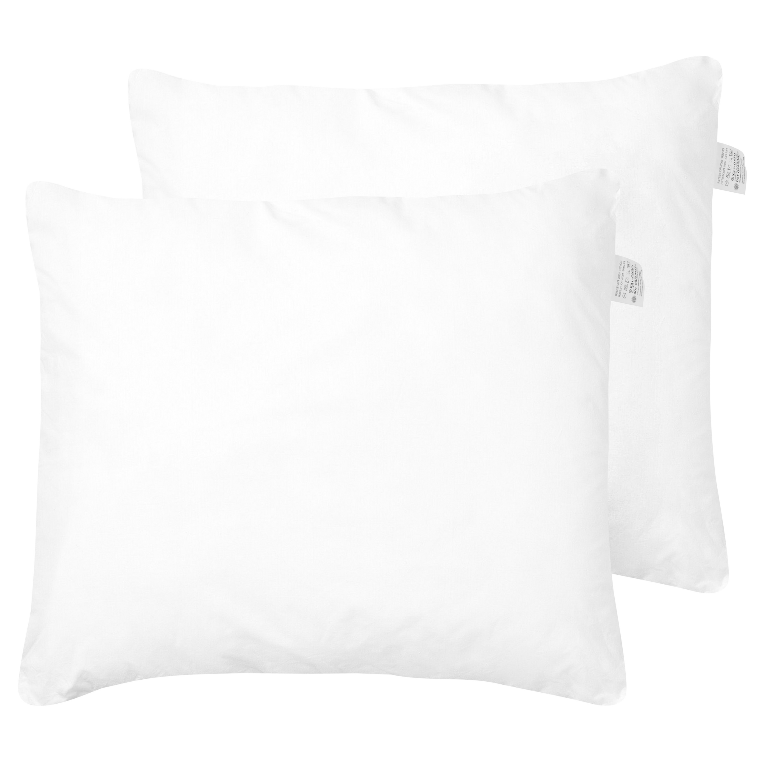 Sæt af 2 hovedpuder ERRIGAL Høj 80 x 80 cm Microfiber Hvid