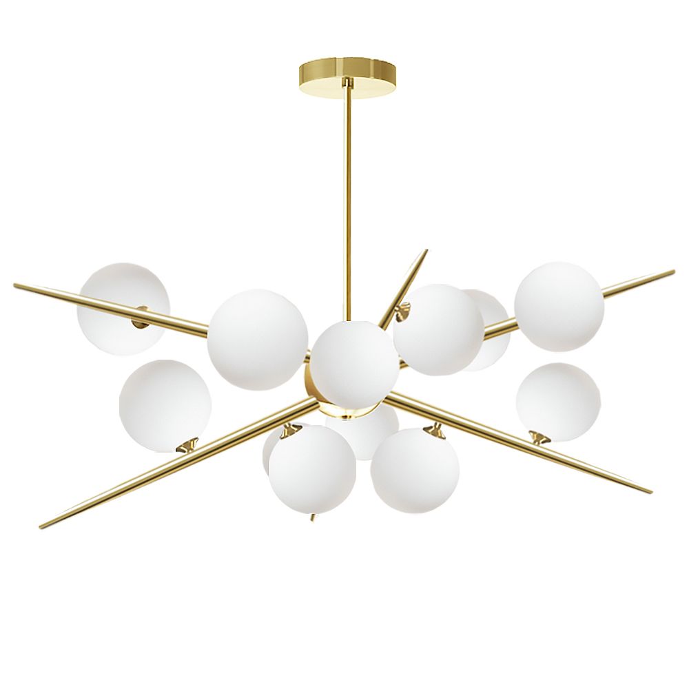 TOOLIGHT hængende loftlampe APP998-12CP Guld 65x70x90cm