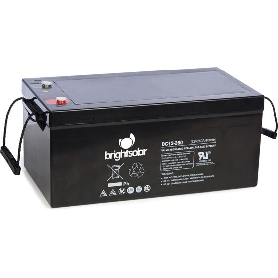 BrightSolar vedligeholdelsesfri AGM-batteri DC12-260Ah
