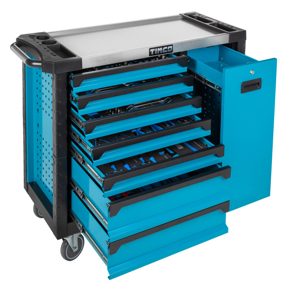 Timco værktøjsvogn med værktøj Elite 7+1 skuffer 275 dele