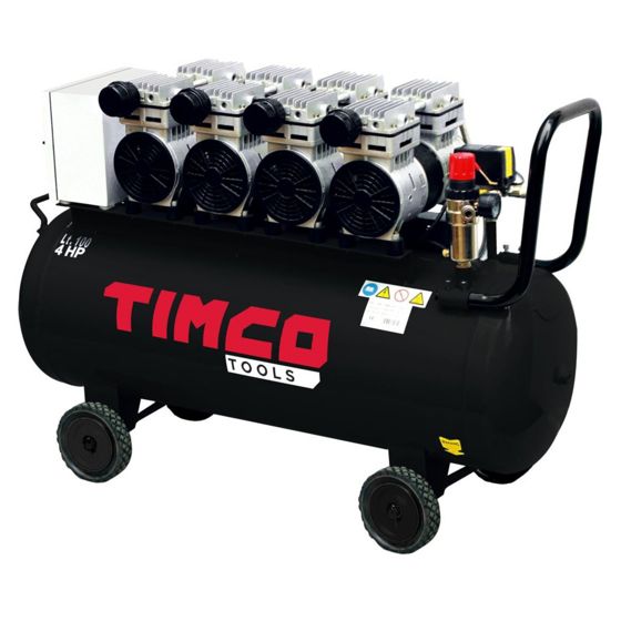 Timco oliefri kompressor 4x1 HP 100 l