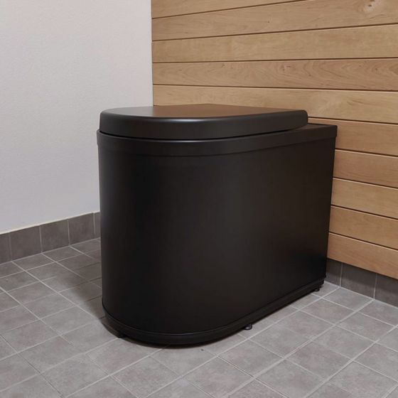 Ekohytte energieffektivt frysetoilet Frost sort