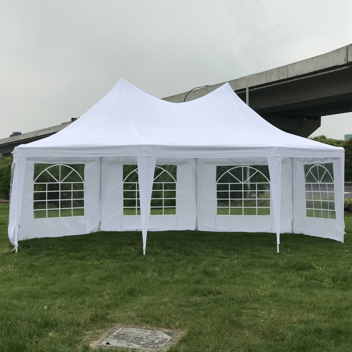 Green Land 8-kantet partytelt 5x6,8 m