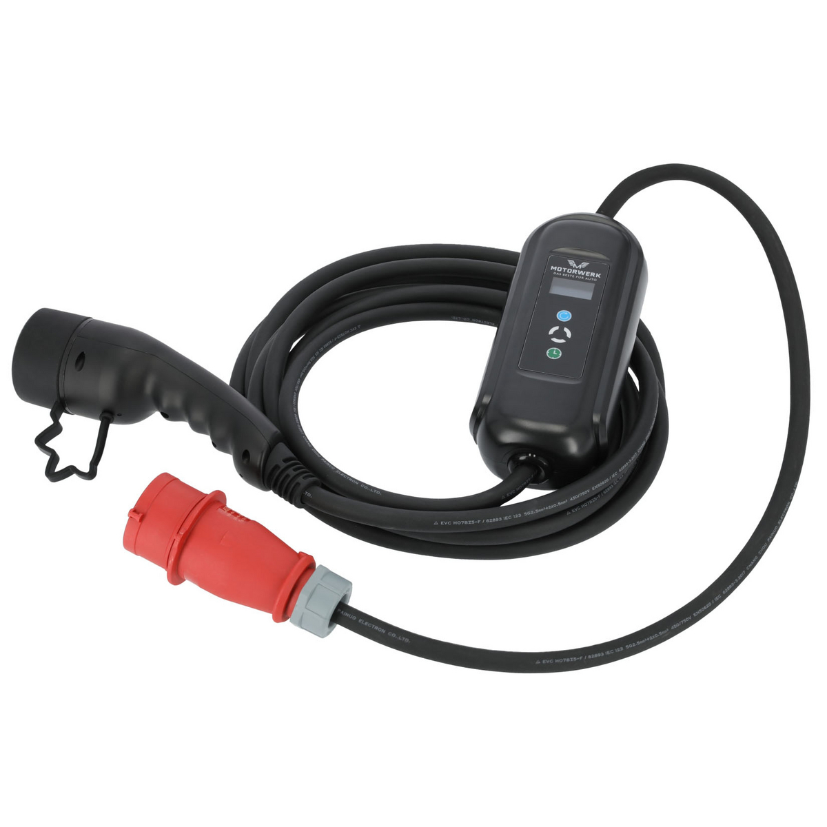 Motorwerk elbiloplader Type2 11 kW 5 m