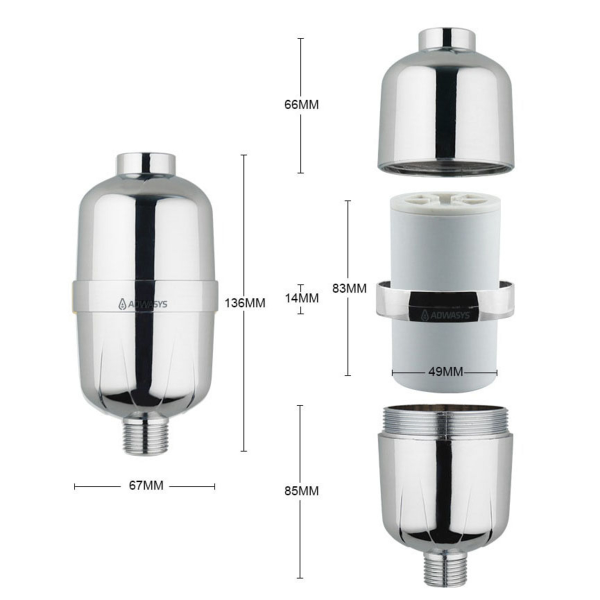 Adwasys udskiftningsfilter til brusefilter Vitalfresh-01