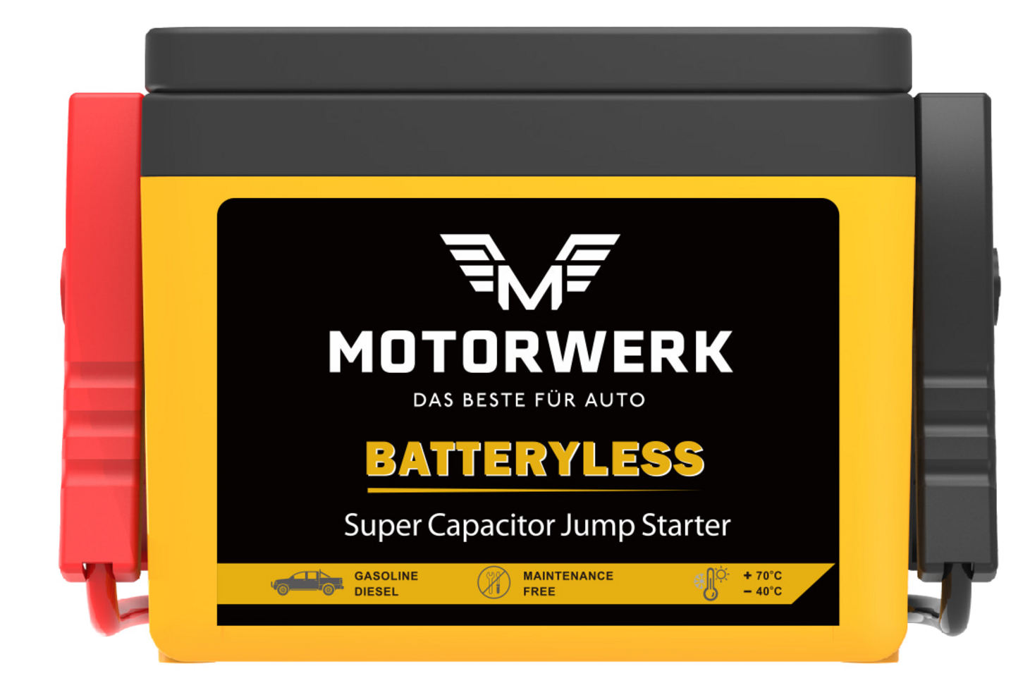 Motorwerk jumpstarter 12V batterifri superkondensator