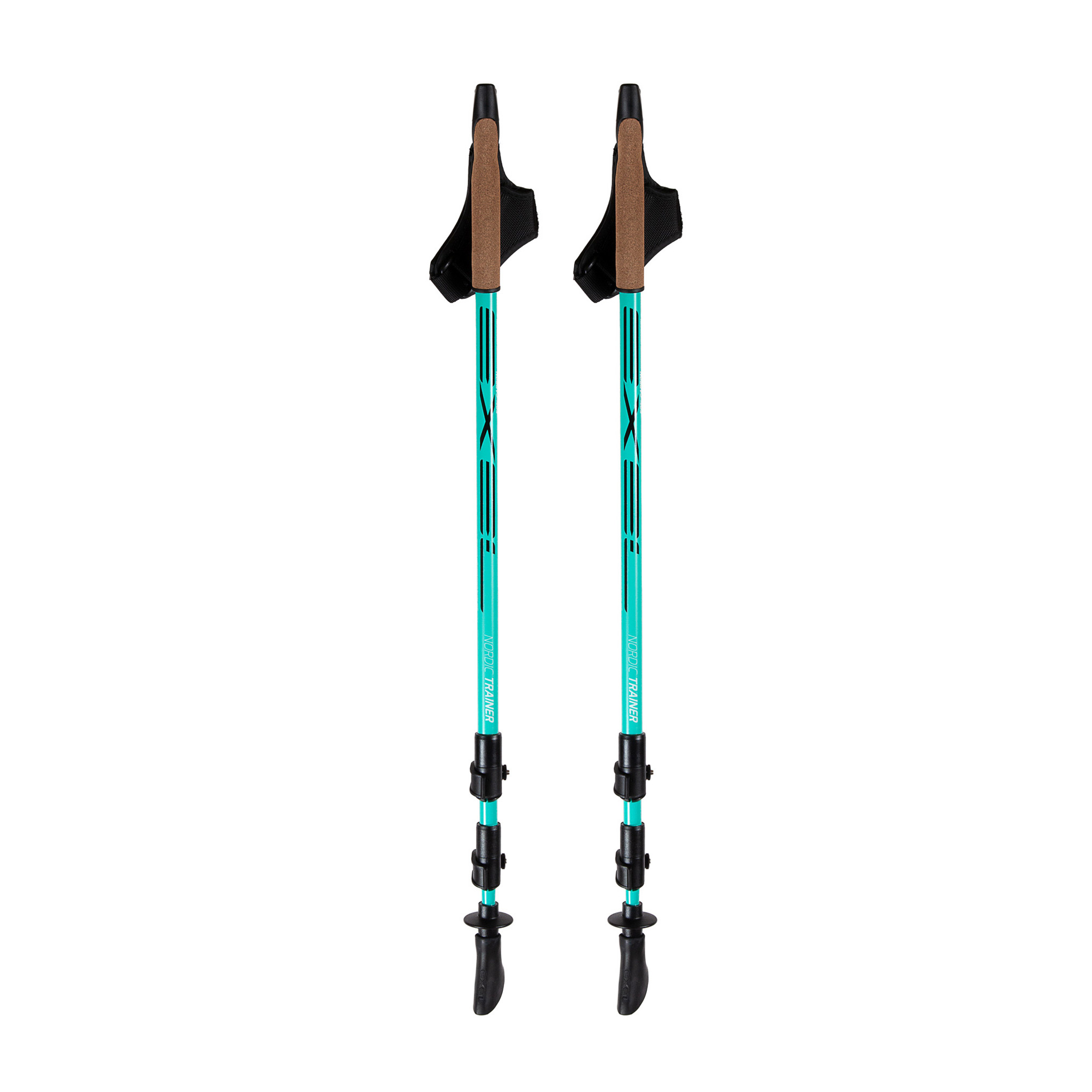 Exel Nordic Trainer OEB QR Justerbare gangstave Cyan 100–135 cm