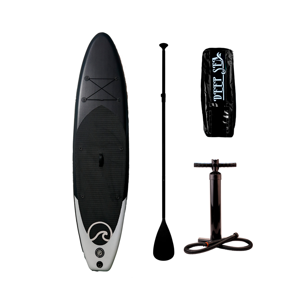 Deep Sea SUP Board Sæt Pro (300cm), sort