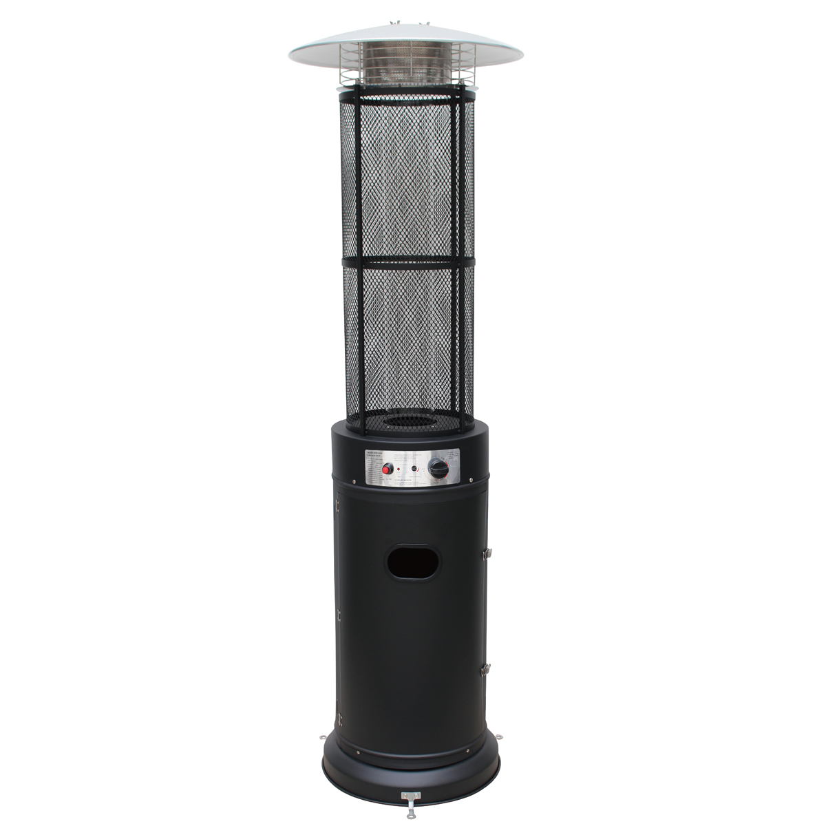 Fornorth Terrassevarmer Round Tube 11kW gasdrevet, sort
