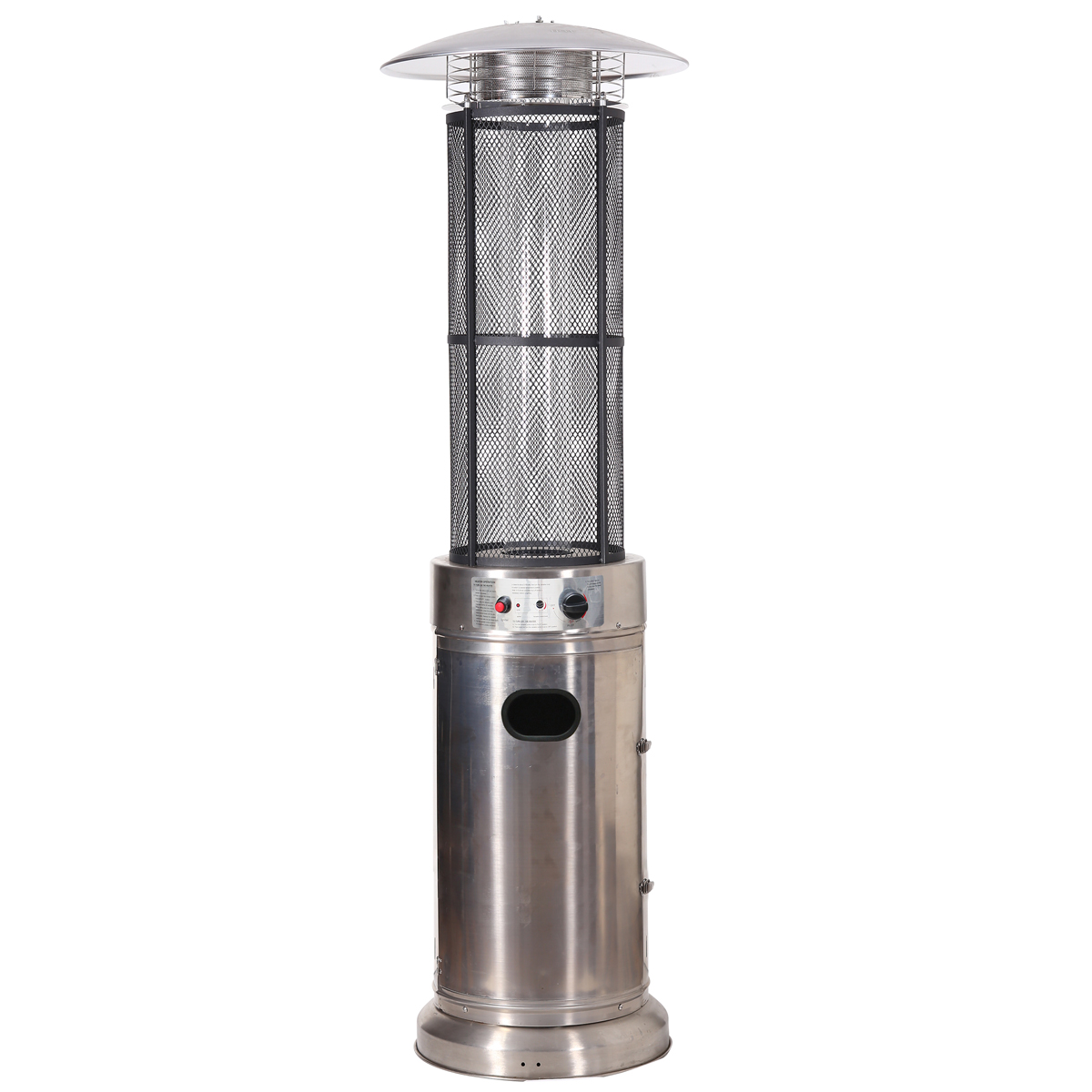 Fornorth Terrassevarmer Round Tube 11kW gasdrevet, rustfrit stål