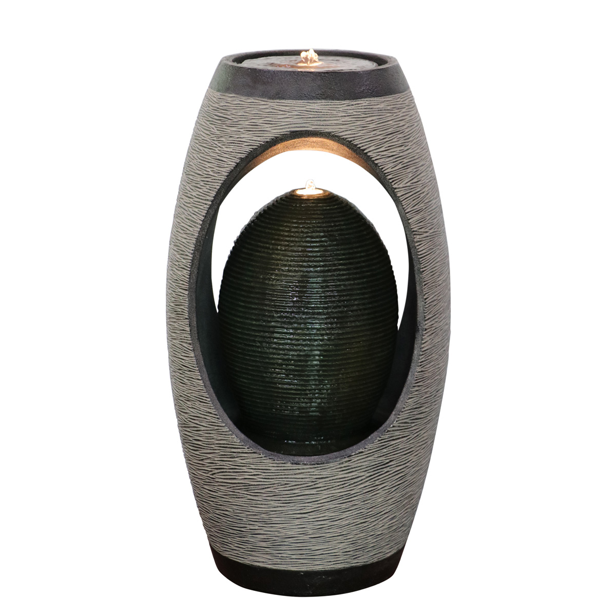 Lykke Springvand Cascade med LED-lys