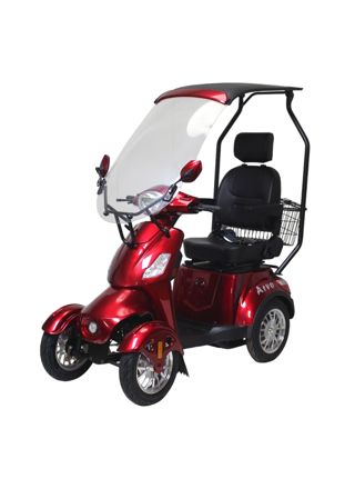 Arvo Mobilitetsscooter med Kaleche P600 Rød
