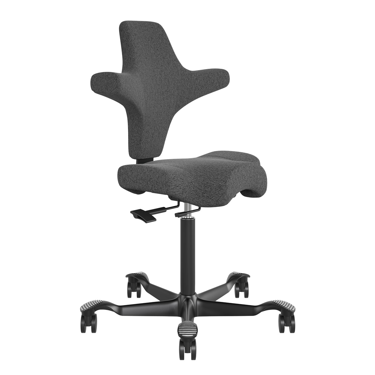 Lykke Ergonomisk Kontorstol Comfort, Mørkegrå
