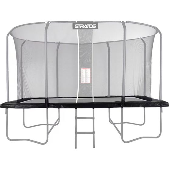 Kantpude til trampolin Stratos Rektangulær Trampolin 277x477 cm Premium Sort Linje
