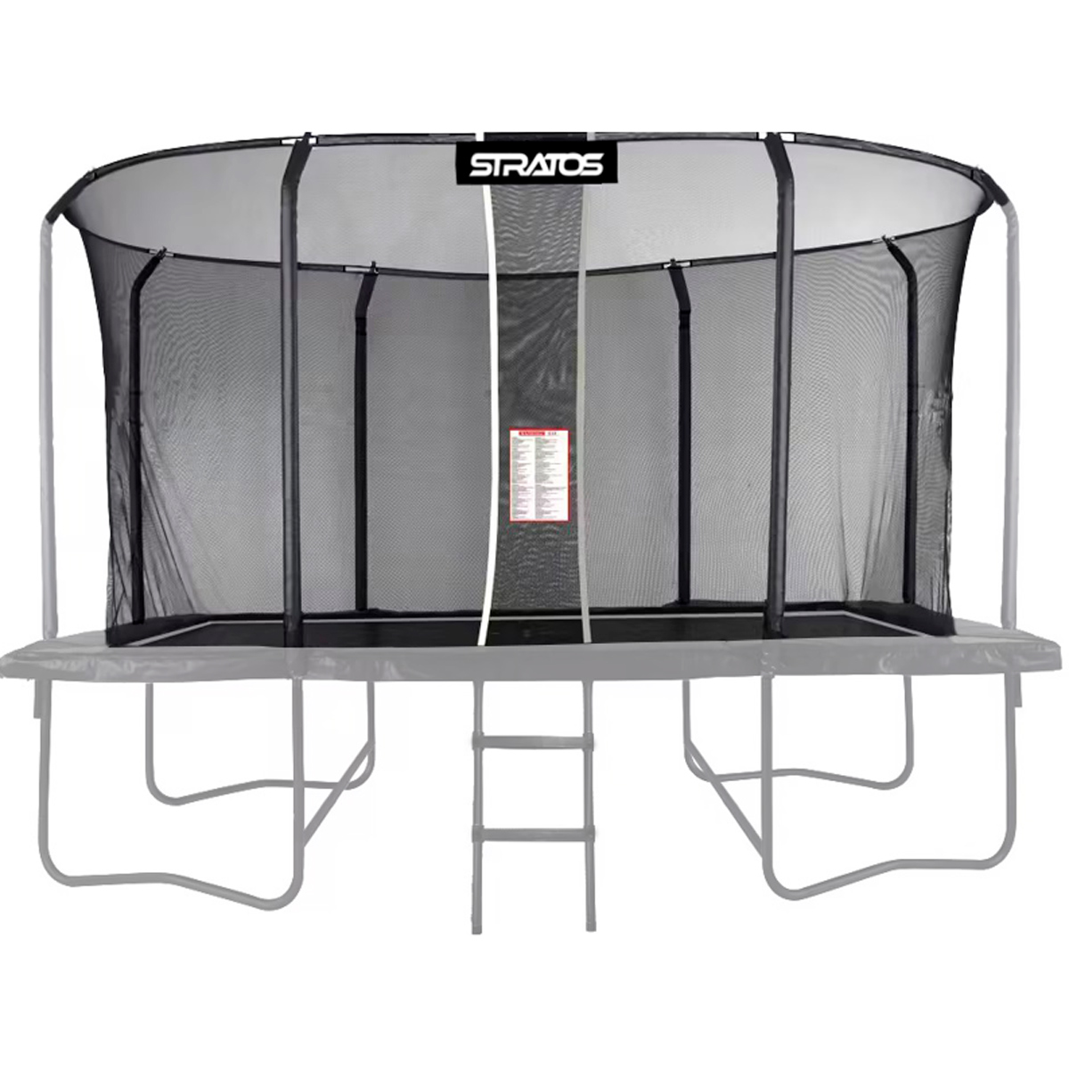 Stratos Rektangulær Trampolin Sikkerhedsnet 277x477 cm Premium Black Line