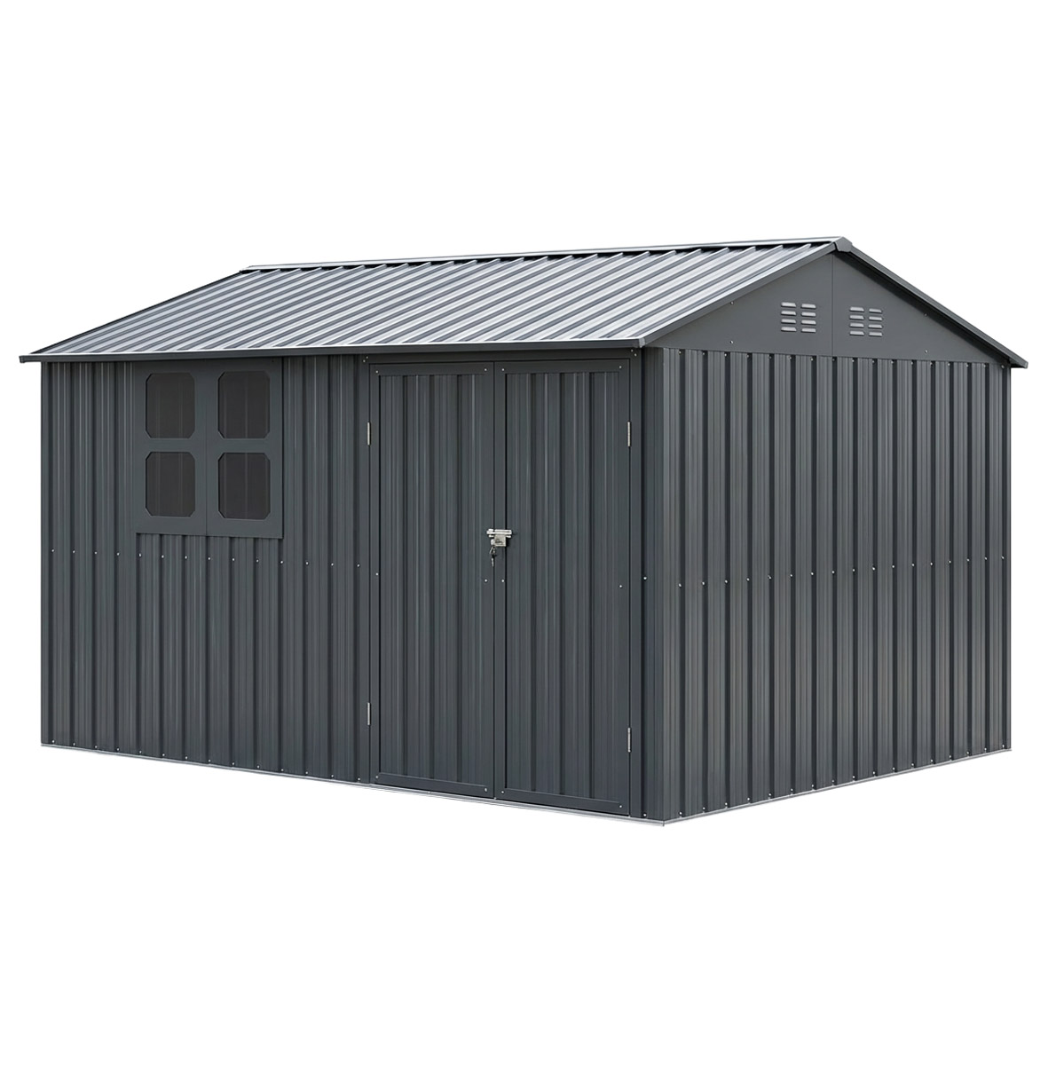 Fornorth Redskabsskur med Vindue 313x260x205cm, Antracit
