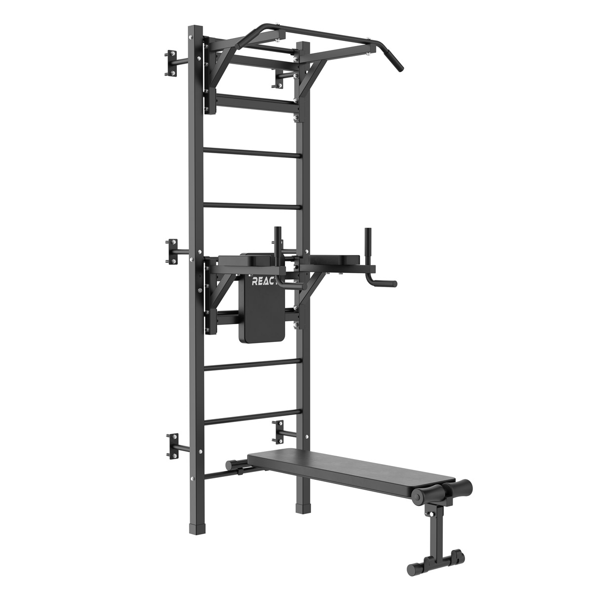 React Træribbe/Fitness Tower Metallic Black