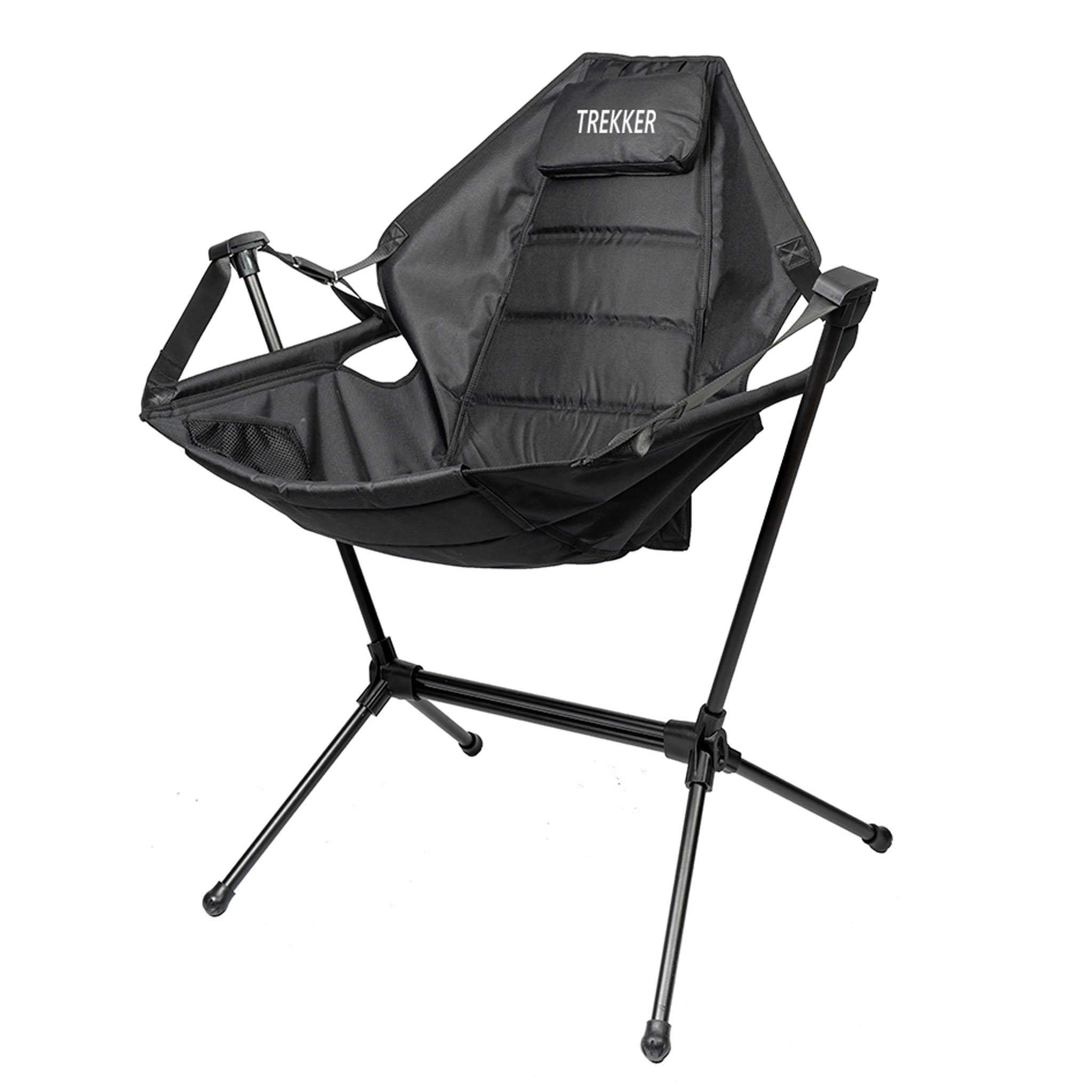 Trekker Campingstol Premium, sort - max 150kg
