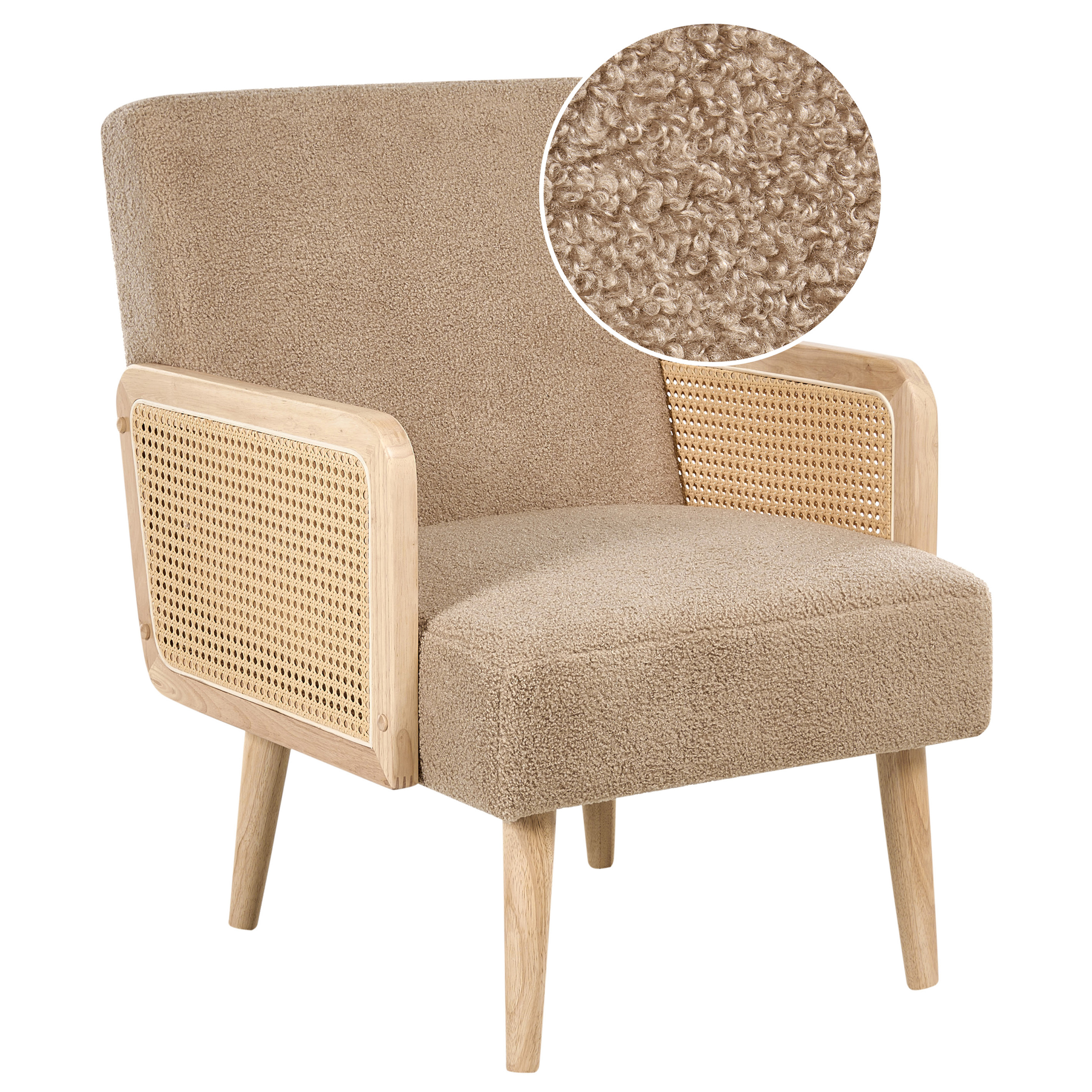 Lænestol HOJBY Boucle Beige