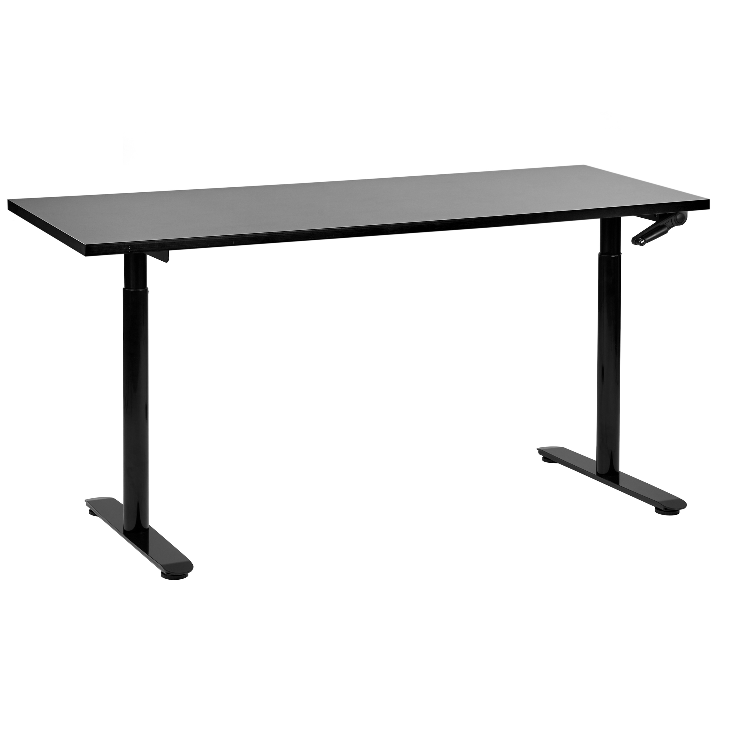 Manuelt justerbart hæve sænkebord DESTINAS 160 cm 72 cm Sort