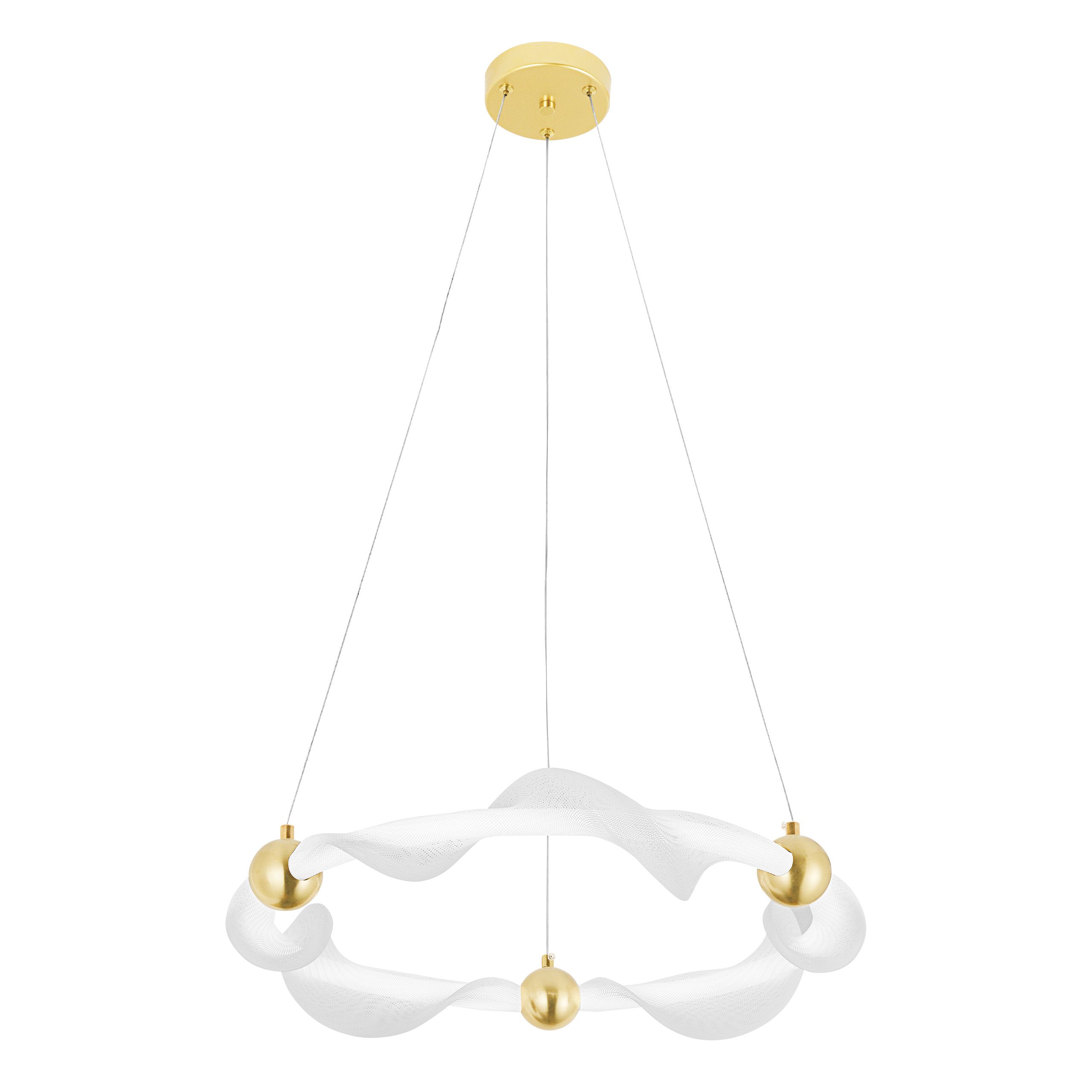 TOOLIGHT hængende loftlampe LED G010-CP Hvid/Guld 45x45x95cm