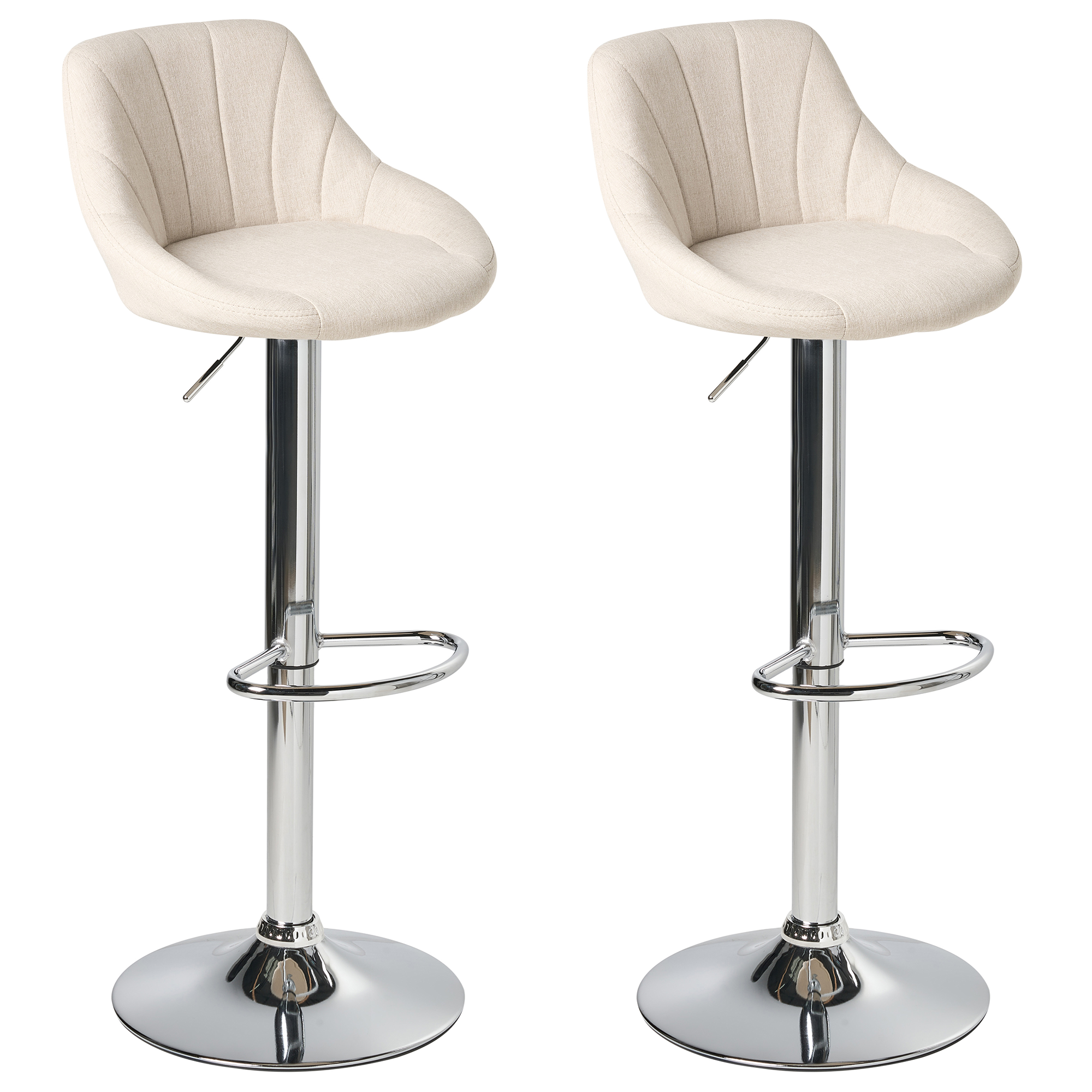 Sæt af 2 barstole LUCCA Lys Beige