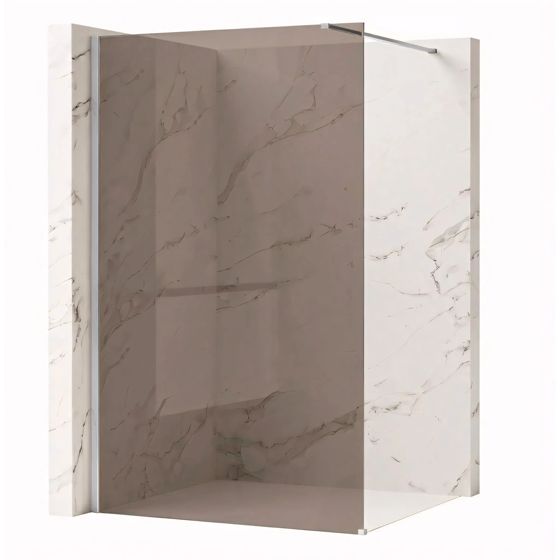 REA brusevæg Flexi brown 110 Krom, 120x110x195cm