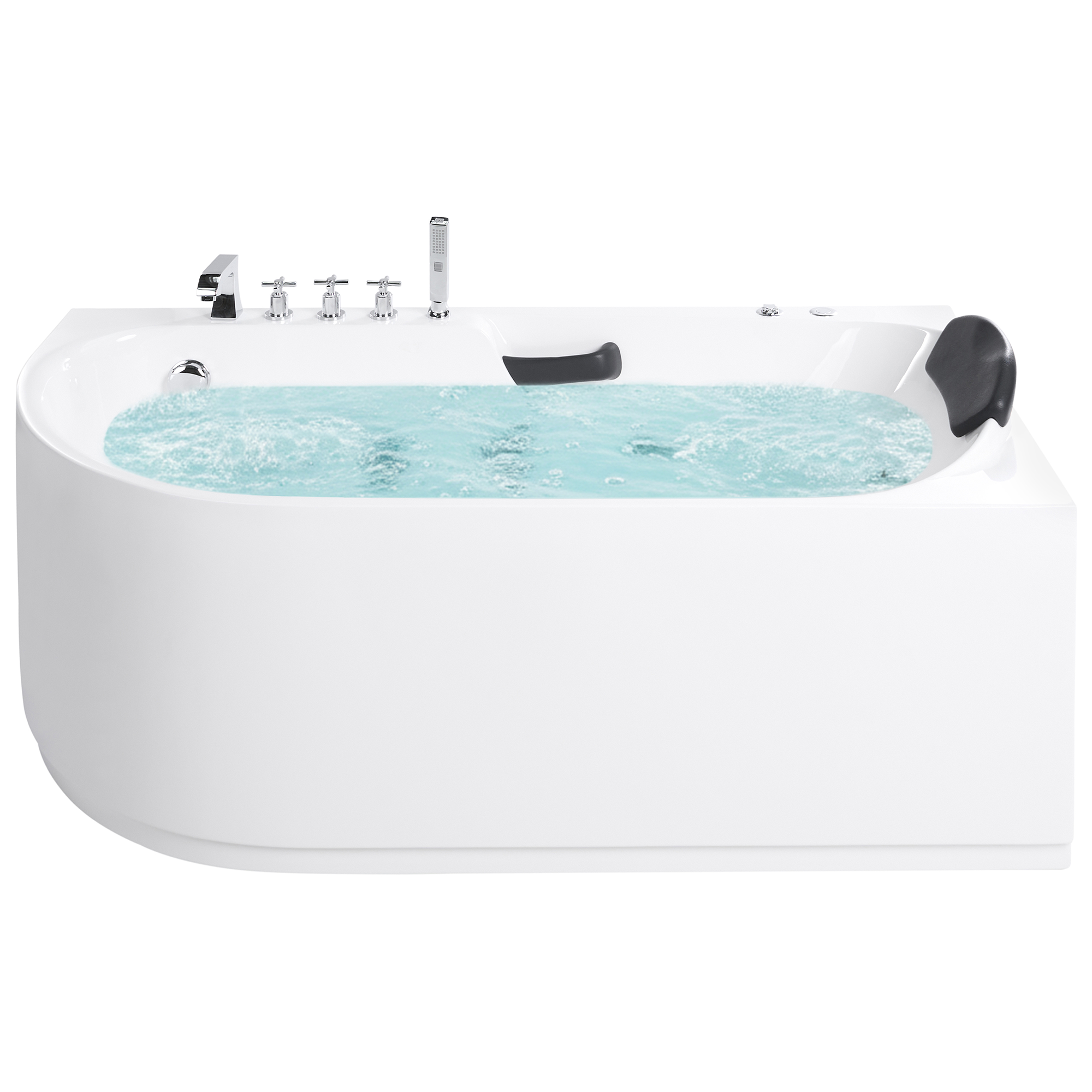 Badekar med massage SAYULA 170 x 80 cm Hvid Venstrevendt