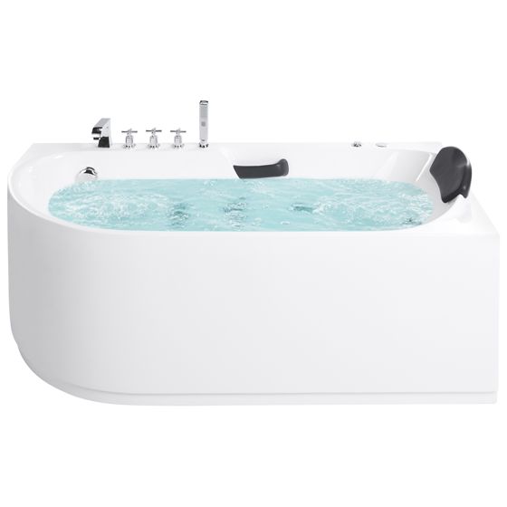 Badekar med massage SAYULA 170 x 80 cm Hvid Venstrevendt