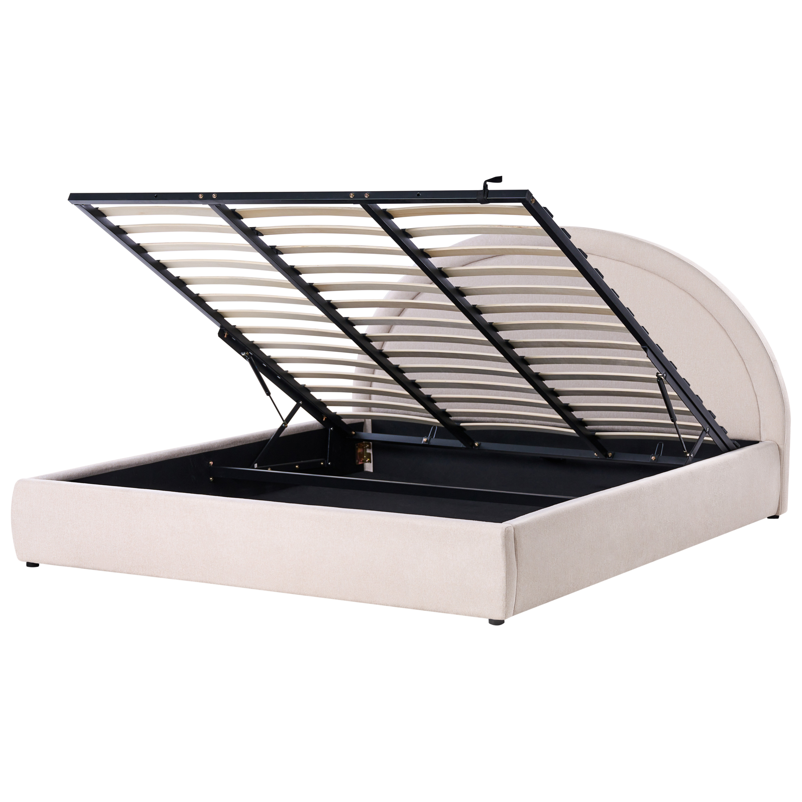 Seng med opbevaring MOUZON Lys Beige 180 x 200 cm