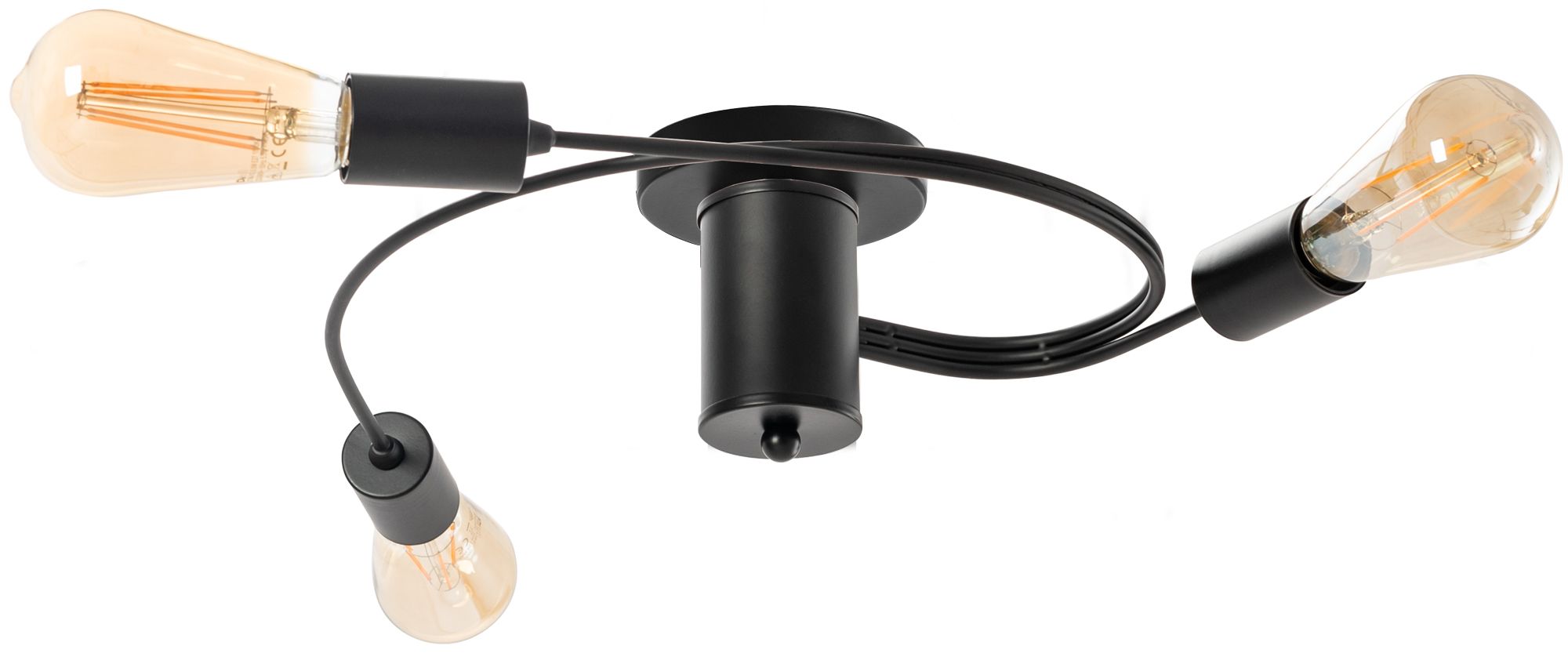 TOOLIGHT loftlampe APP742-3C Sort 46x46x15cm