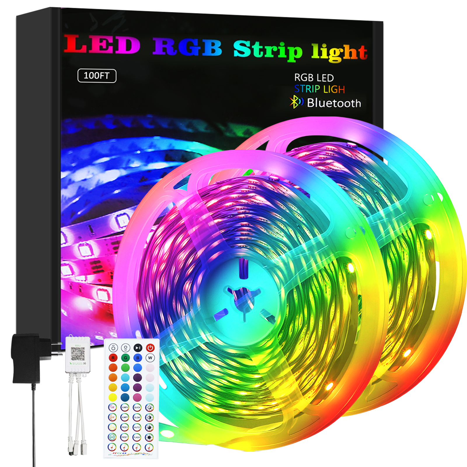 NETTLIFE 30m, IP 20, LED-strip, flerfarvet, i plastik