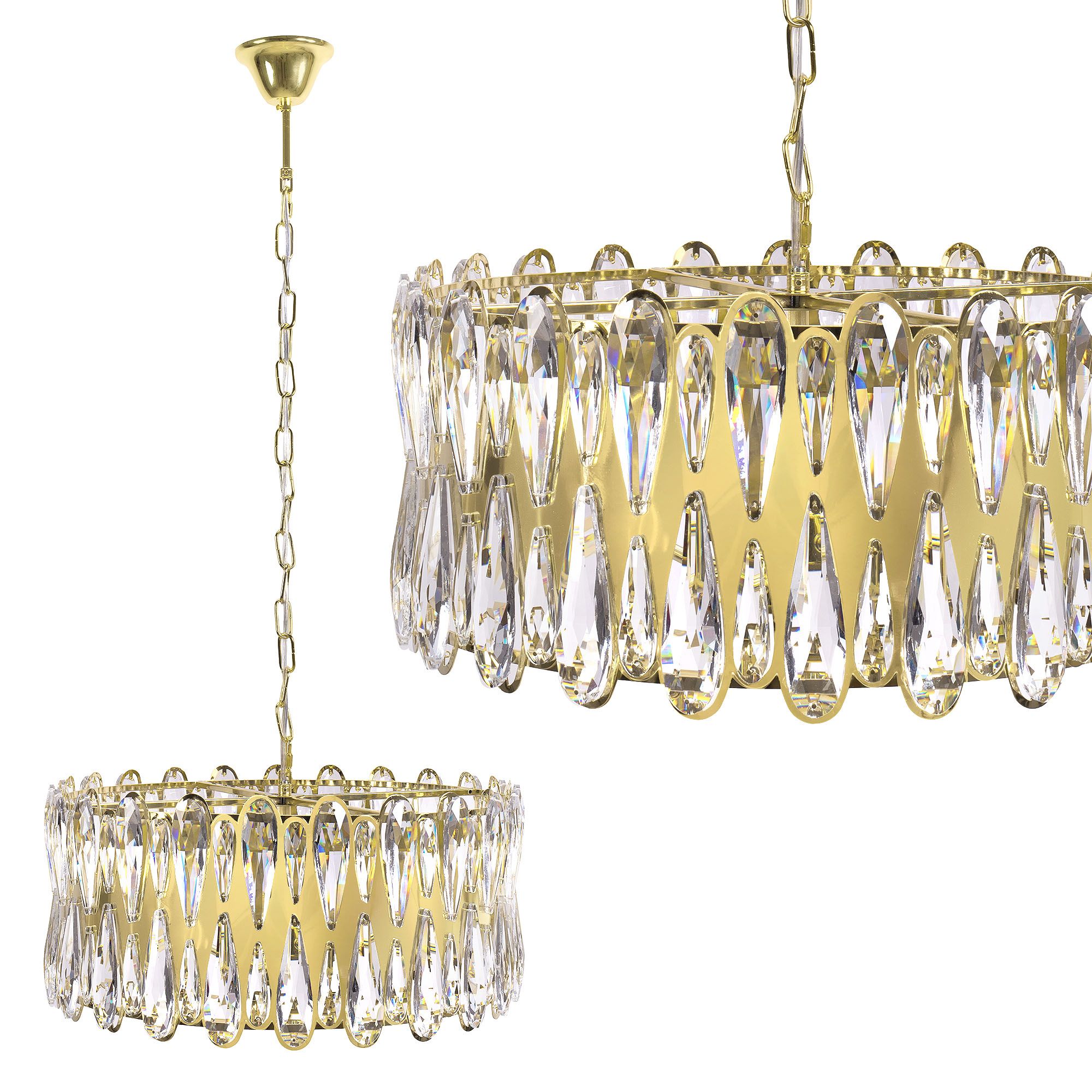 TOOLIGHT hængende loftlampe APP1718-CP Guld 50x50x60cm