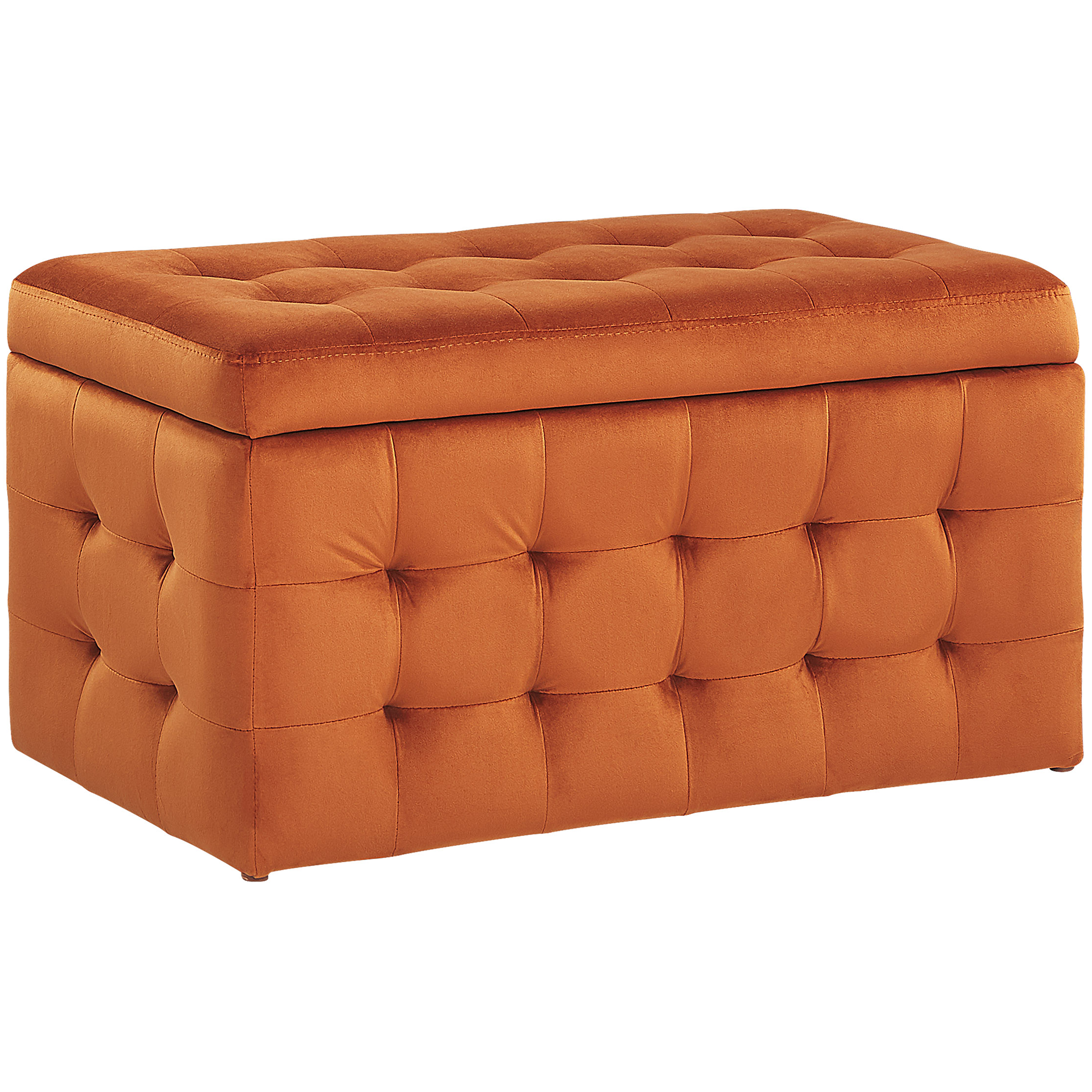 Puf med opbevaring MICHIGAN Velour Orange