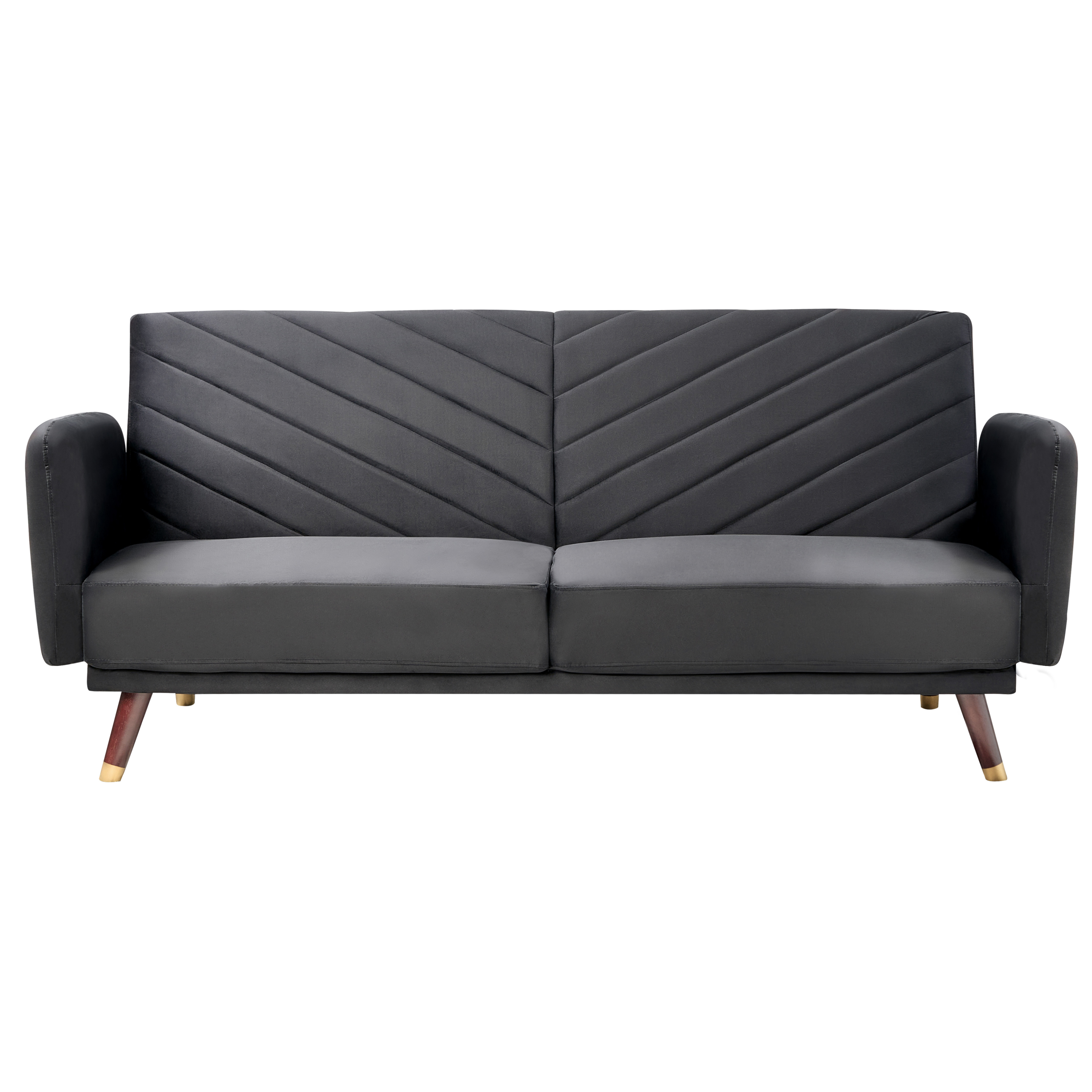 Sovesofa 3 personers SENJA Velour Sort