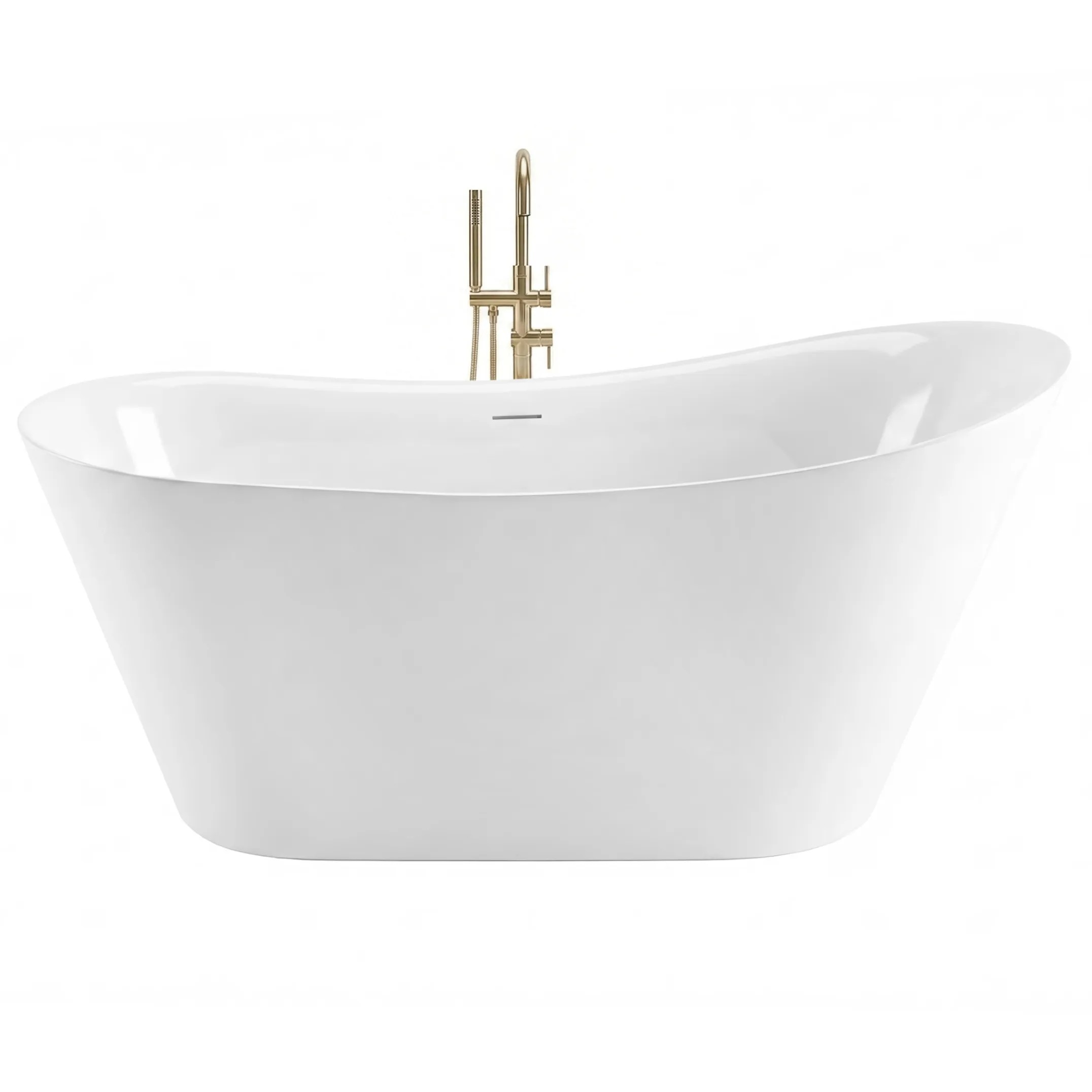 REA fritstående badekar Lusso Slim 170 Hvid, 170,5x74x71,5cm