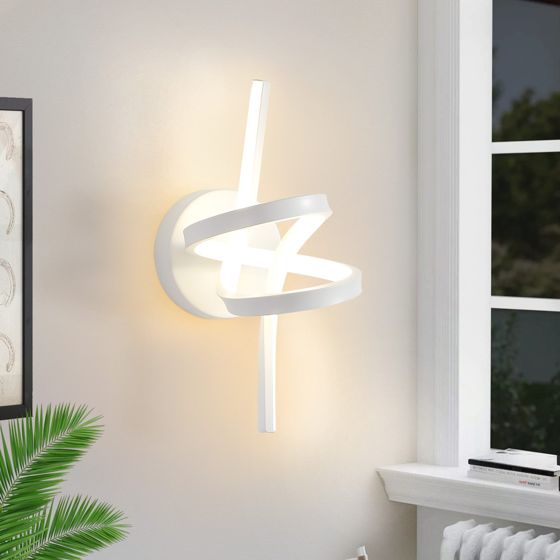 NETTLIFE LED - væglampe sort til indendørs brug, 7W, varm hvid, 3000K, moderne, trappeopgang, aluminium