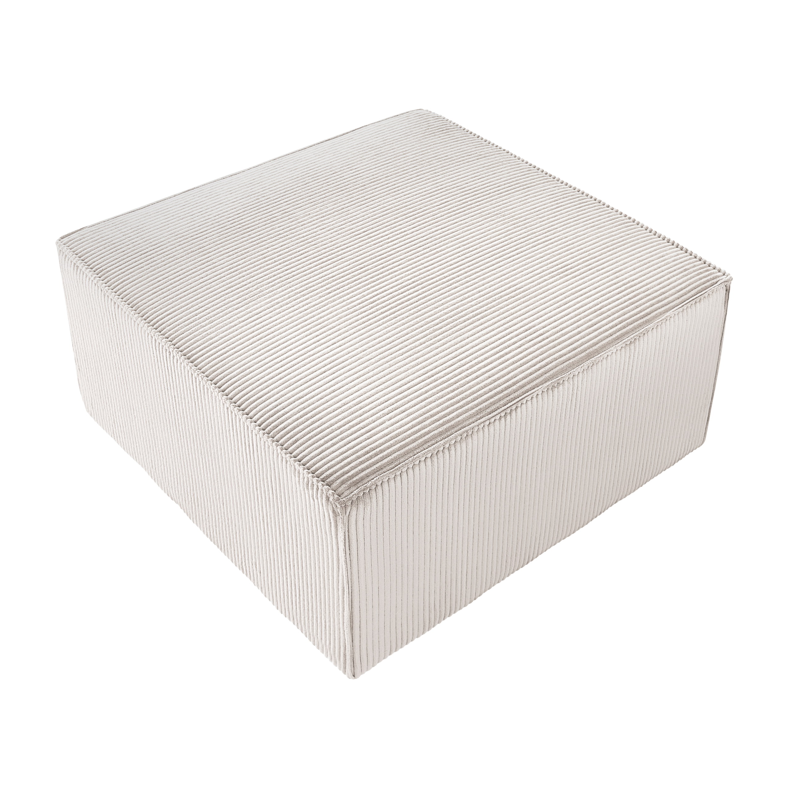 Fodskammel LEMVIG Fløjl Beige