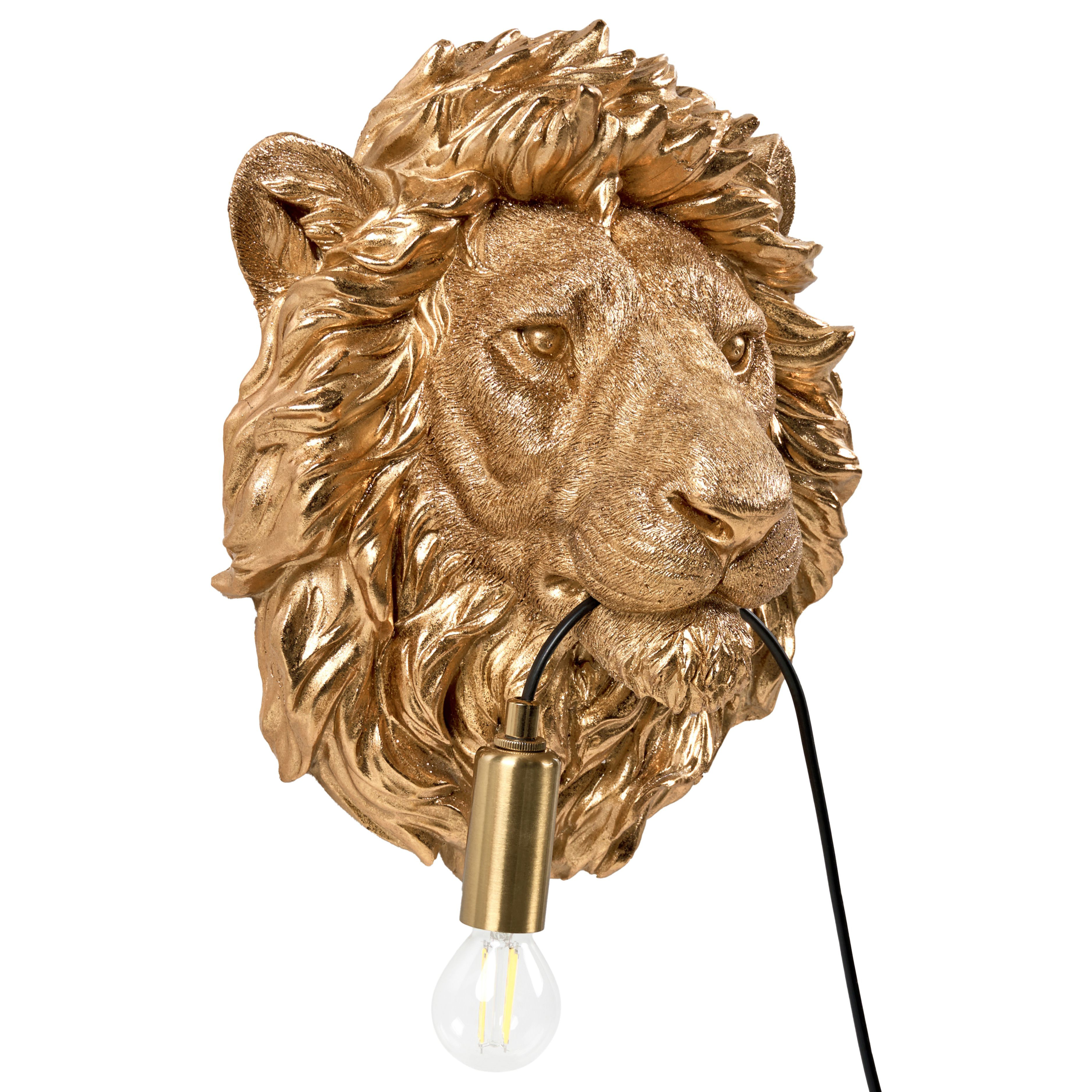 Væglampe Løve SIMBA Guld