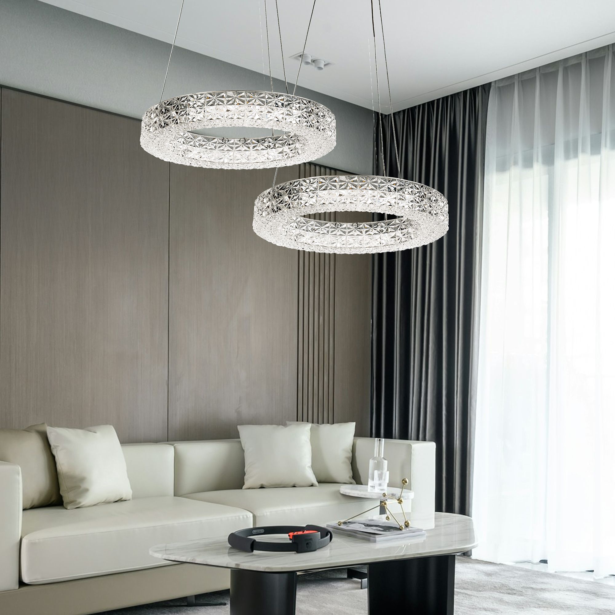 TOOLIGHT hængende loftlampe LED MS004-CP 40CM Krom 40x40x6cm