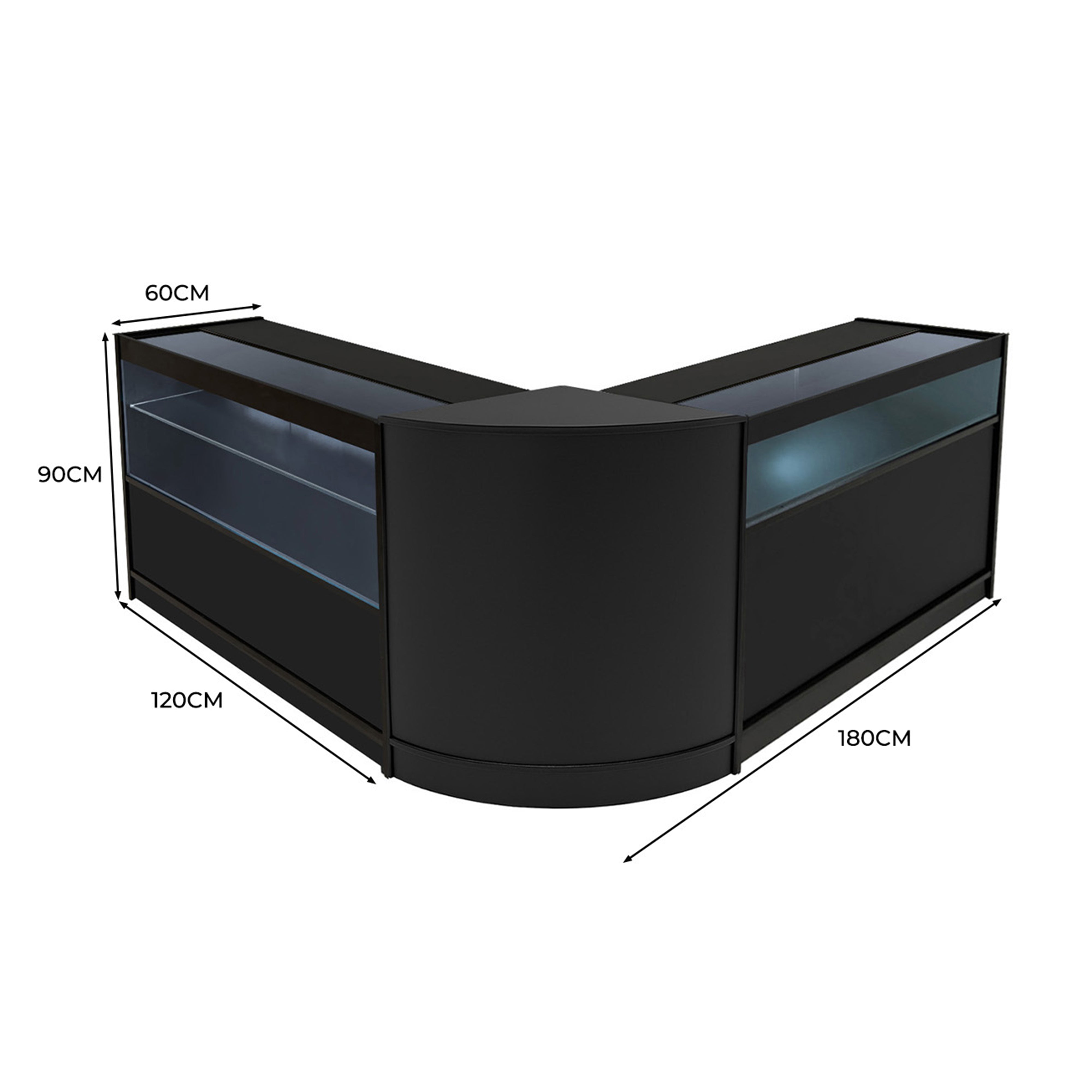 Adonis LED butiksdisksæt B1200, C1200 og CM60 - sort
