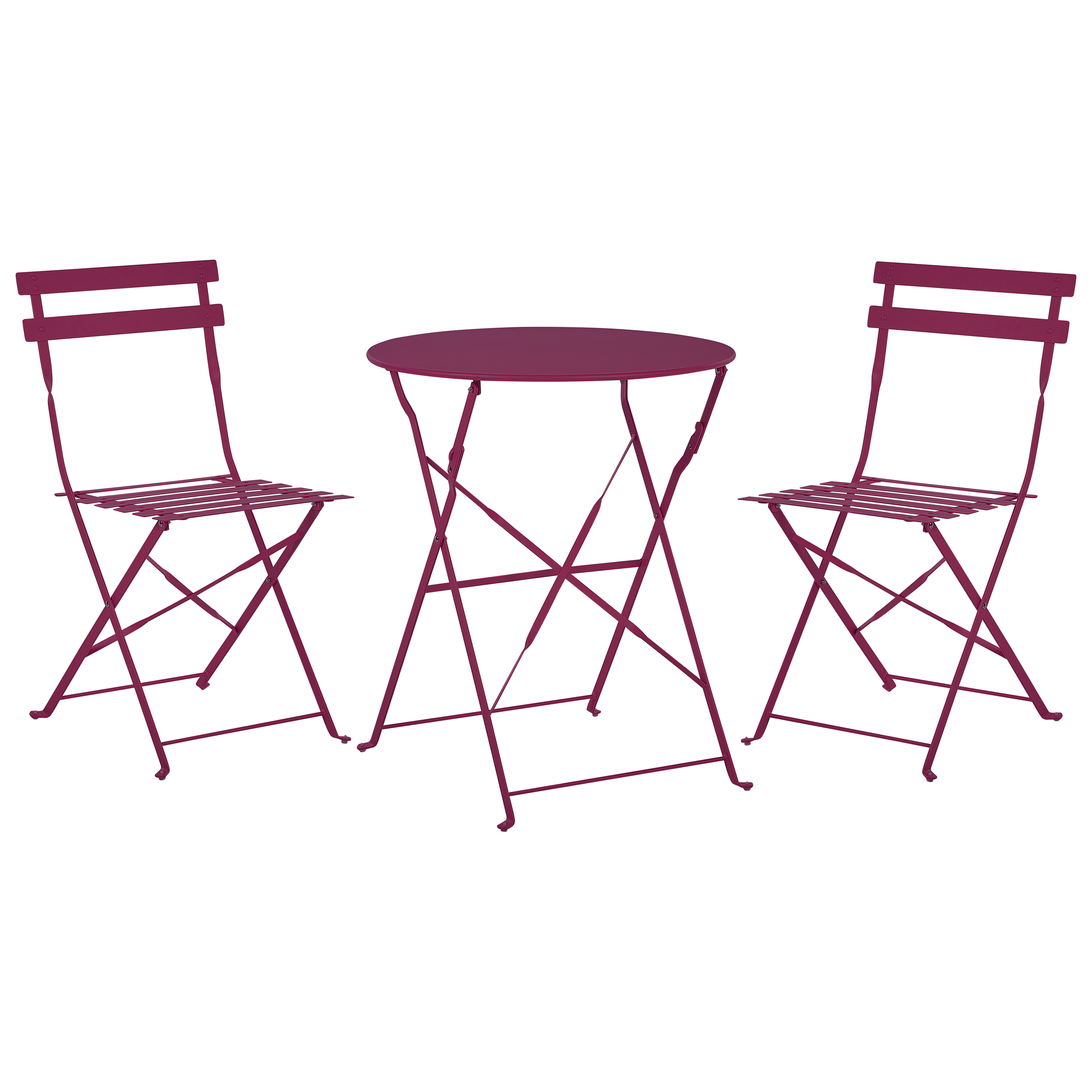 Altansæt Foldbar FIORI Metal Bordeaux