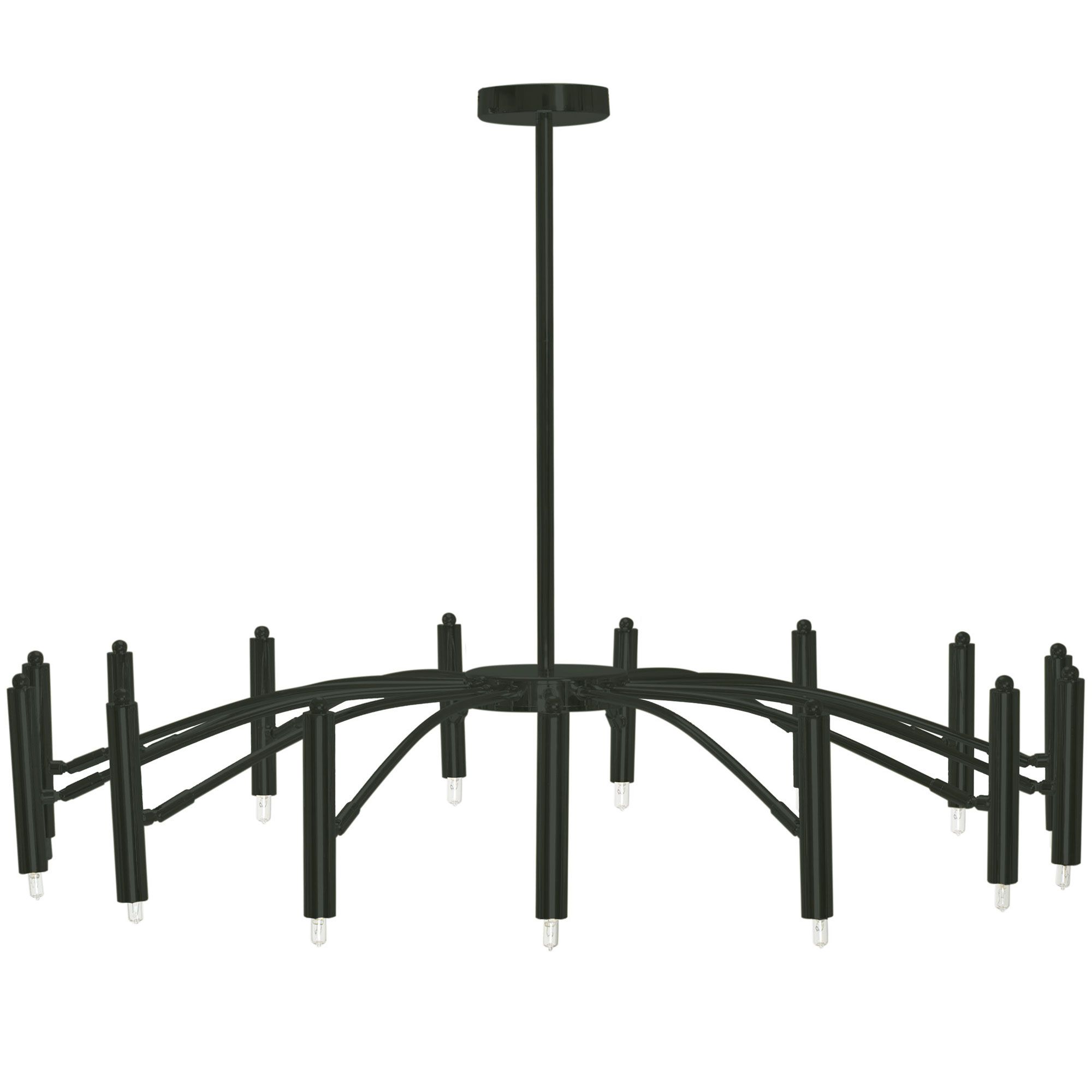 TOOLIGHT hængende loftlampe APP1196-15CP Sort 97x97x68cm