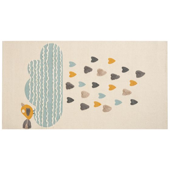 Børnetæppe BLANG Beige 80 x 150 cm Bomuld