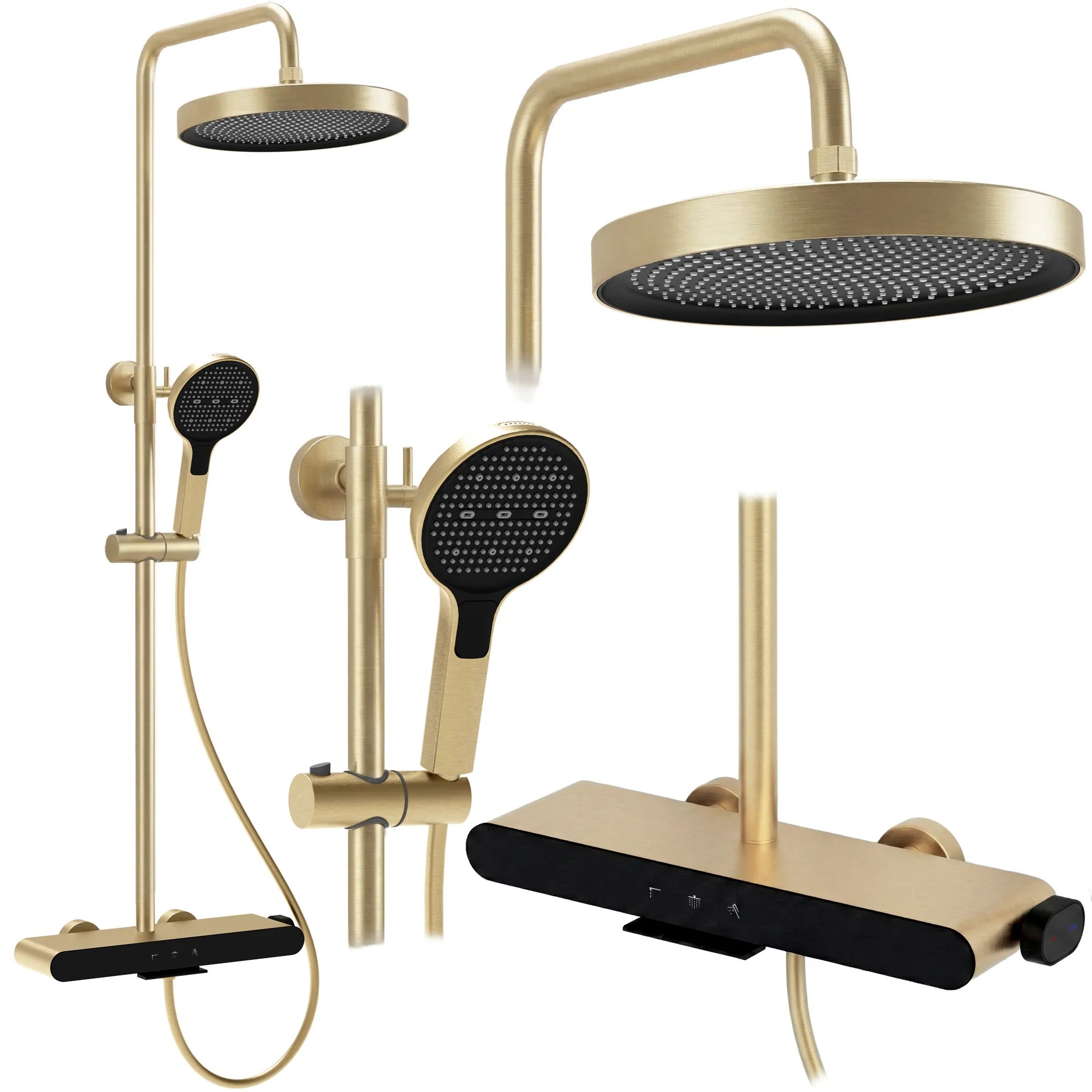 REA brusesæt Farel Børstet guld, 40x15,5x128cm