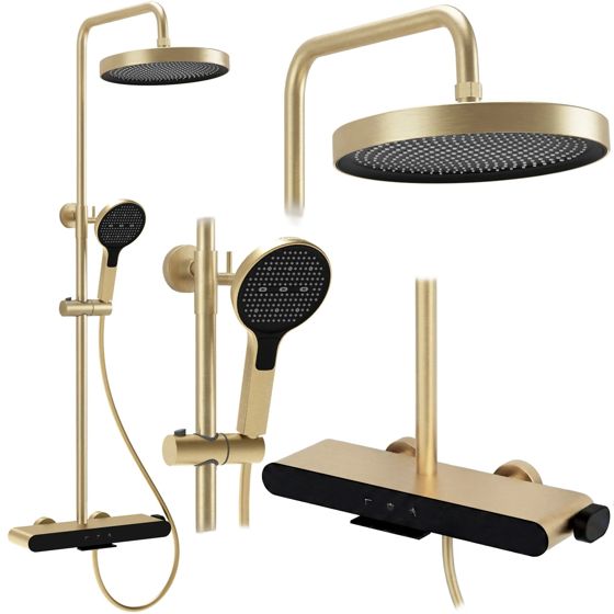 REA brusesæt Farel Børstet guld, 40x15,5x128cm