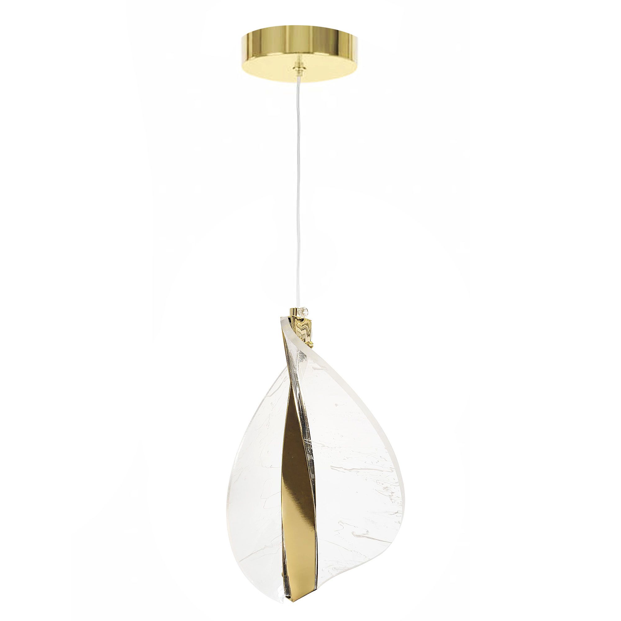 TOOLIGHT hængende loftlampe G129-CP LED Guld 16x16x20cm