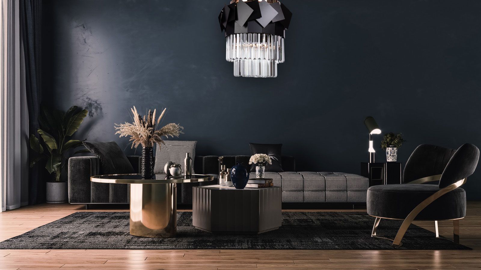TOOLIGHT hængende loftlampe APP1309-C Guld 40x40x45cm
